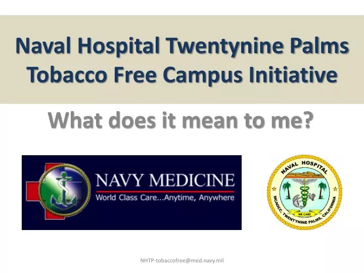 naval hospital twentynine palms tobacco free campus initiative