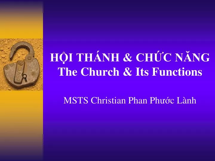 h i th nh ch c n ng the church its functions