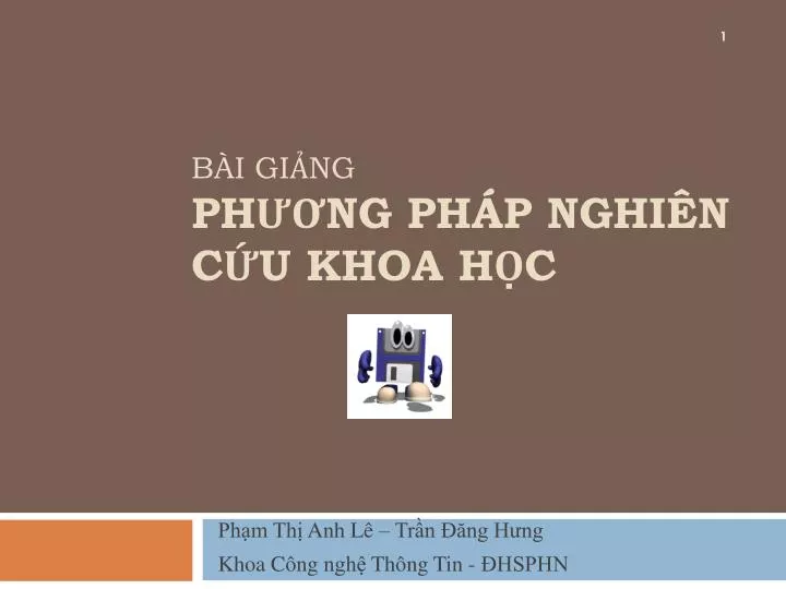 b i gi ng ph ng ph p nghi n c u khoa h c