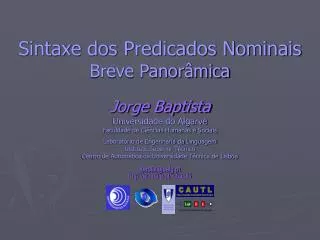 sintaxe dos predicados nominais breve panor mica