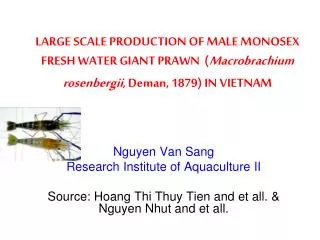 Nguyen Van Sang Research Institute of Aquaculture II