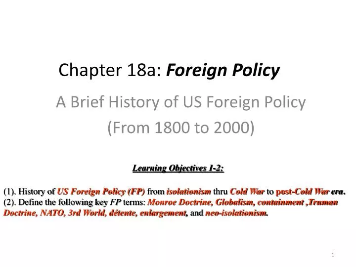 chapter 18a foreign policy