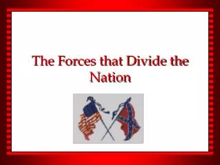 The Forces that Divide the Nation