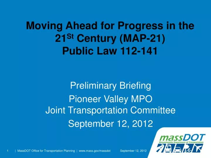 moving ahead for progress in the 21 st century map 21 public law 112 141