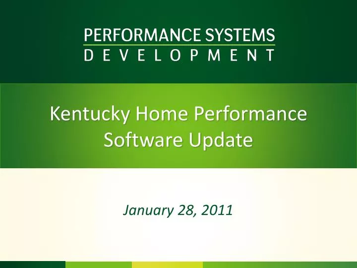 kentucky home performance software update