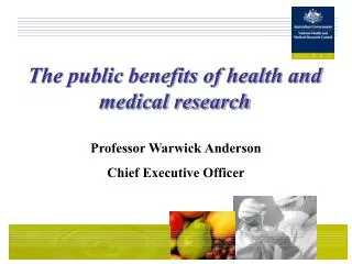The public benefits of health and medical research