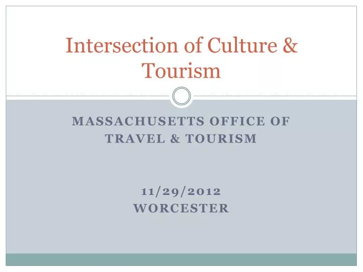 intersection of culture tourism
