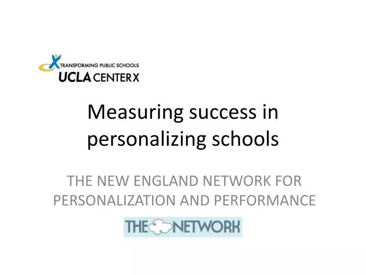 measuring success in personalizing schools