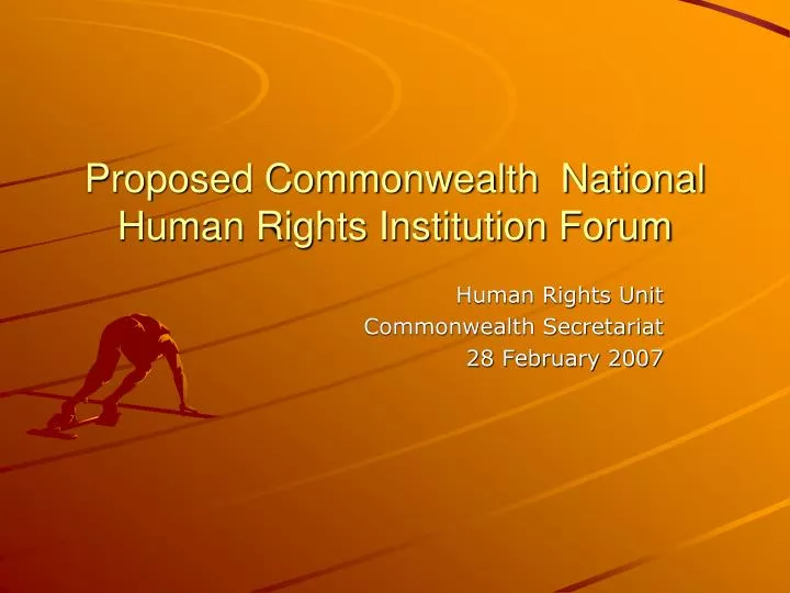 proposed commonwealth national human rights institution forum