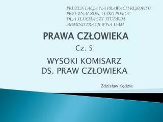 prawa cz owieka