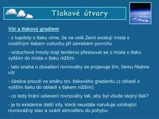 tlakov tvary v tr a tlakov gradient