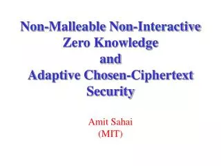 Non-Malleable Non-Interactive Zero Knowledge and Adaptive Chosen-Ciphertext Security