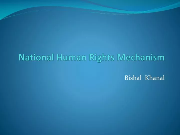 national human rights mechanism