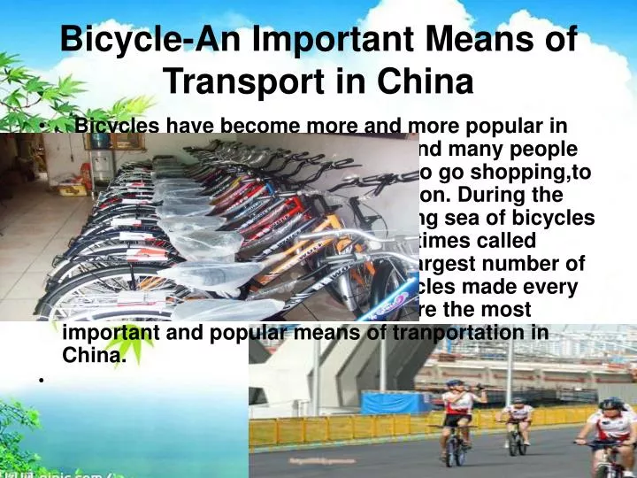 bicycle an important means of transport in china