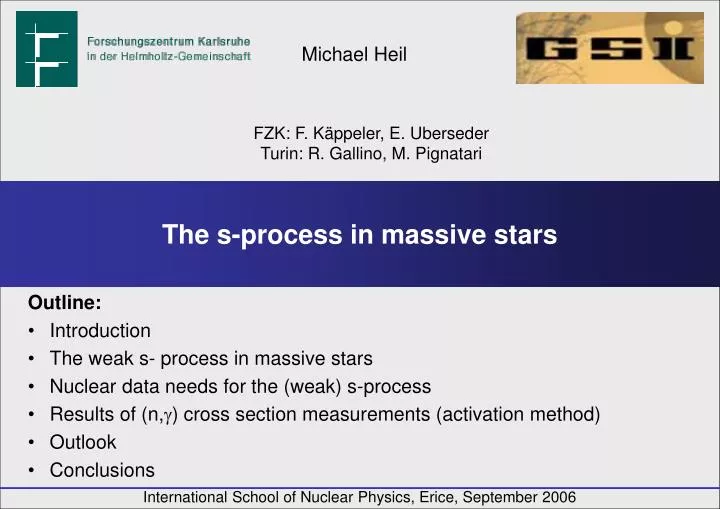 the s process in massive stars