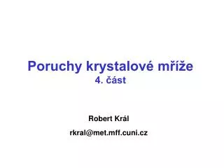 robert kr l rkral @met mff cuni cz