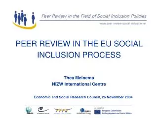 PEER REVIEW IN THE EU SOCIAL INCLUSION PROCESS