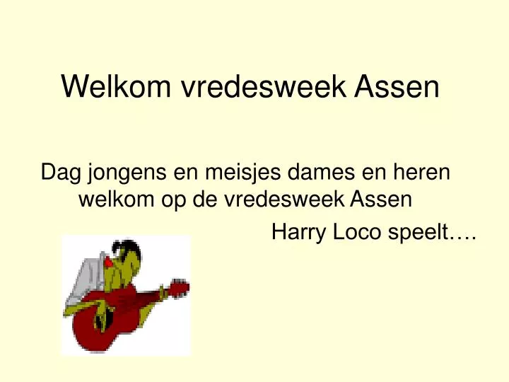 welkom vredesweek assen