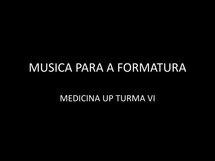 musica para a formatura