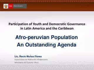 Participation of Youth and Democratic Governance in Latin America and the Caribbean
