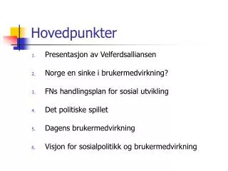 hovedpunkter