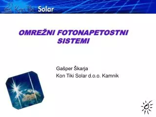 omre ni fotonapetostni sistemi