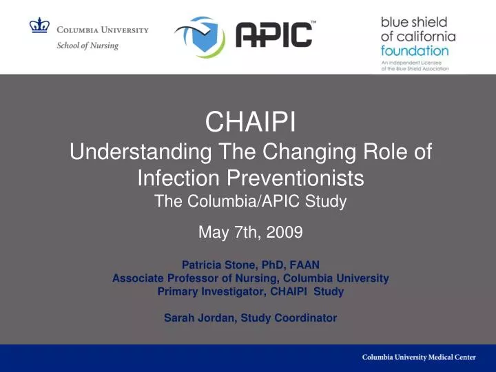 chaipi understanding the changing role of infection preventionists the columbia apic study