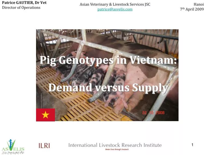 pig genotypes in vietnam demand versus supply