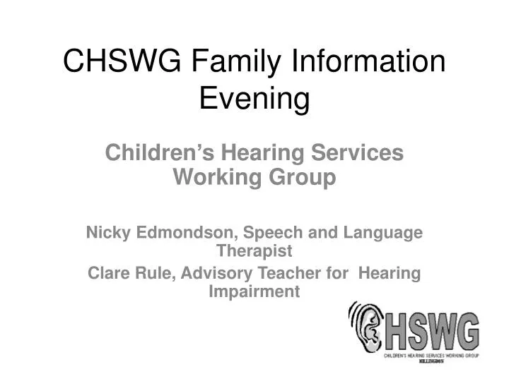 chswg family information evening
