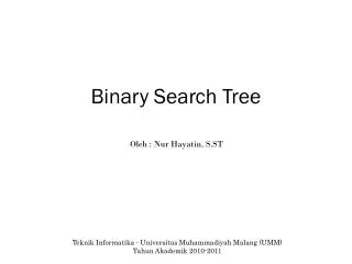 binary search tree