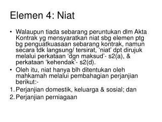 elemen 4 niat