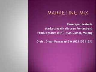 marketing mix