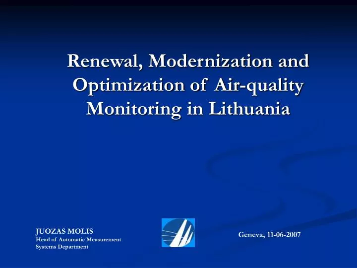 renewal modernization and optimization of air quality monitoring in lithuania