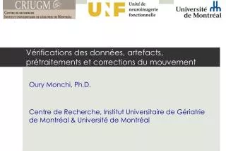 v rifications des donn es artefacts pr traitements et corrections du mouvement