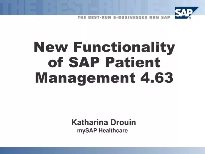 new functionality of sap patient management 4 63