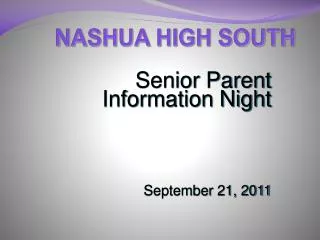 NASHUA HIGH SOUTH