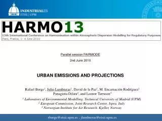 URBAN EMISSIONS AND PROJECTIONS