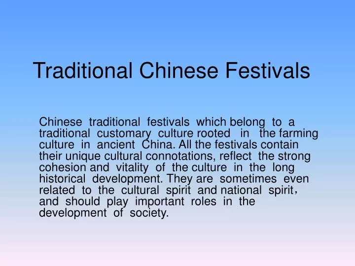 traditional chinese festivals