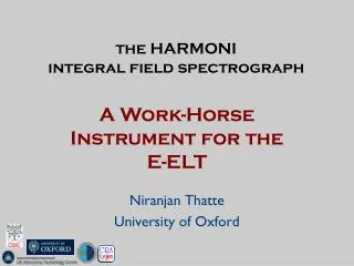 the HARMONI integral field spectrograph