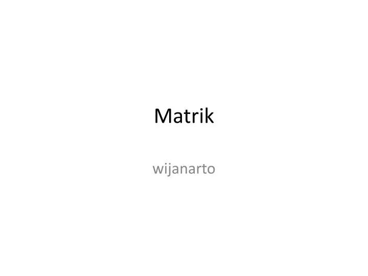 matrik