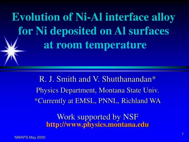 evolution of ni al interface alloy for ni deposited on al surfaces at room temperature