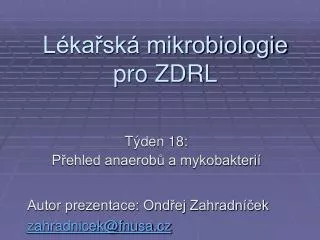 l ka sk mikrobiologie pro zdrl
