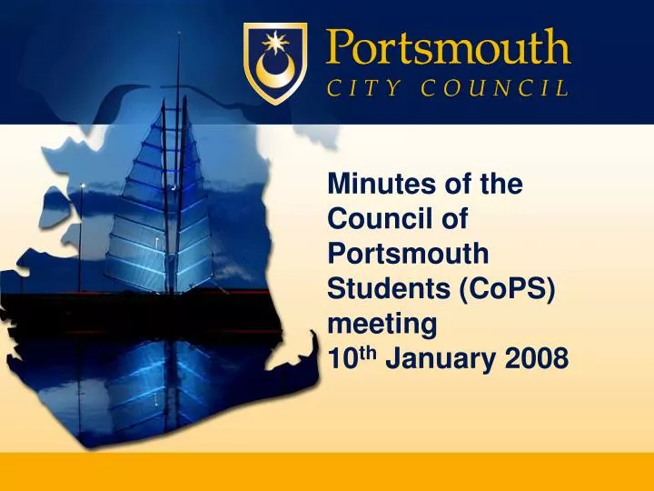 minutes of the council of portsmouth students cops meeting 10 th january 2008