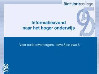 informatieavond naar het hoger onderwijs