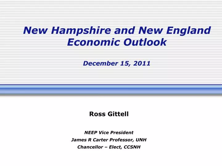 new hampshire and new england economic outlook december 15 2011