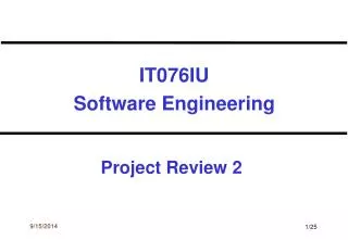 IT076IU Software Engineering