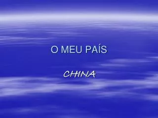 o meu pa s