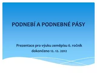 podneb a podnebn p sy