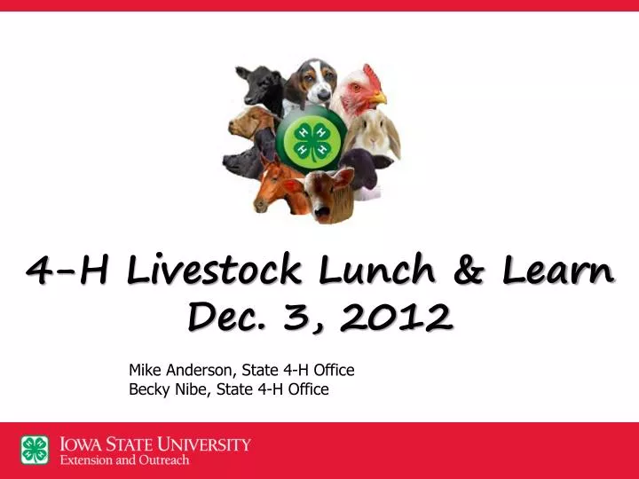 4 h livestock lunch learn dec 3 2012