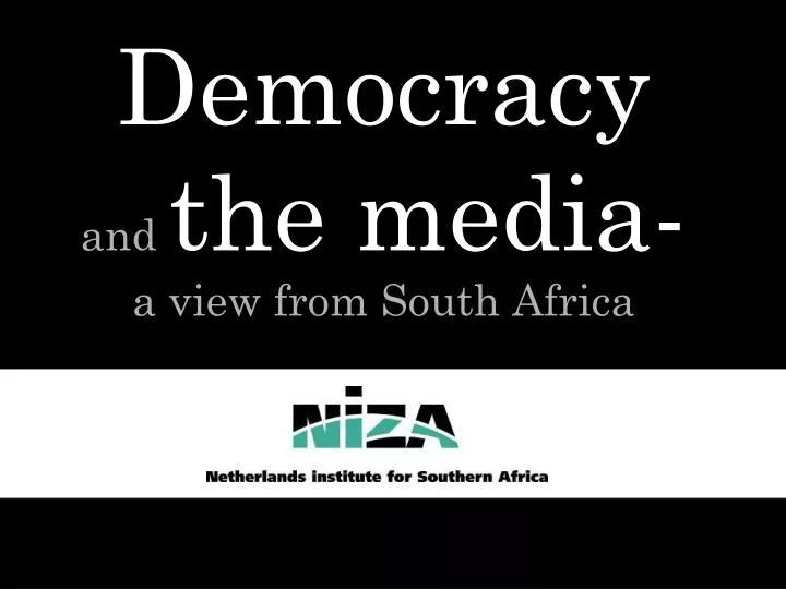 democracy and the media a view from south africa guy berger